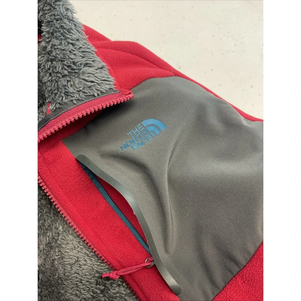 The North Face Chimborazo Jacket Mens L Full Zip‎ Red Fleece Lined